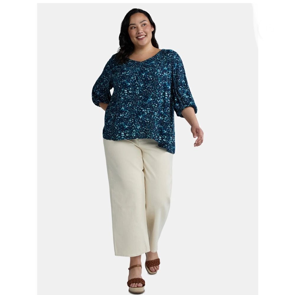 Women's Lightweight Poet Sleeve Blouse Shirt 2-Pack Size 4X - Picture 5 of 12